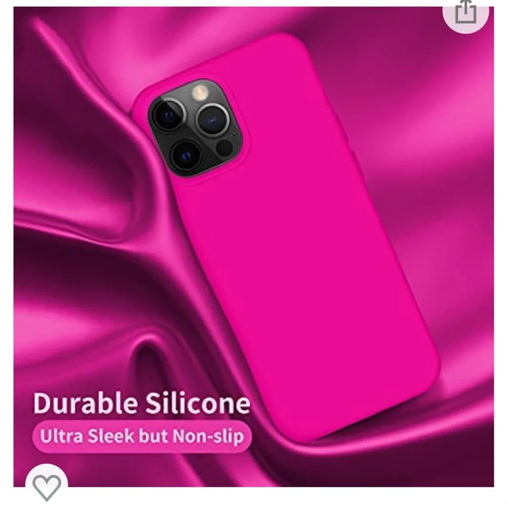 AMAZON Neon Bright Pink iPhone 13 Pro Thin Protective Silicon Shockproof Case
